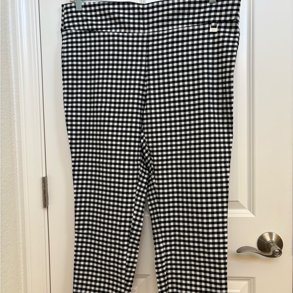 Rafaella Black and White Plaid Pants 3006
